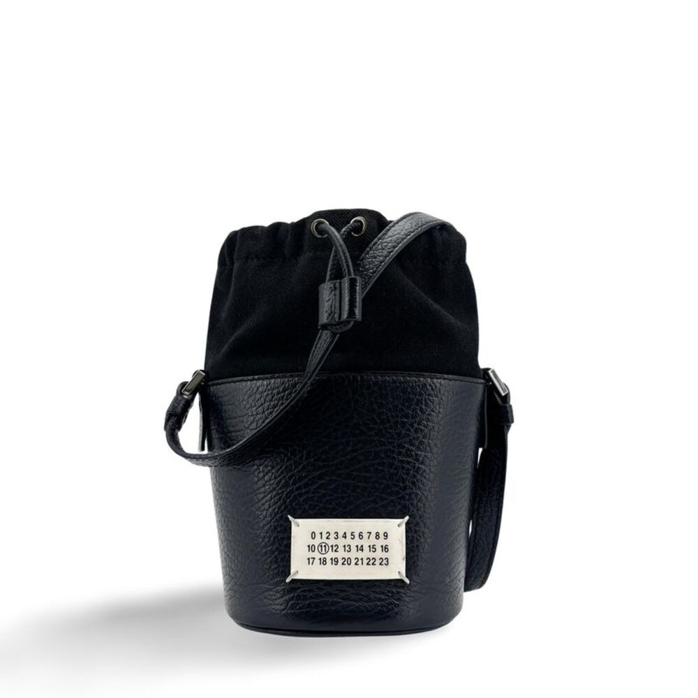 Maison Margiela 5AC Leather Strap Micro Bucket Bag Black